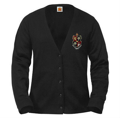 Girls Fine Gauge V Neck Cardigan – JSerra Catholic High School Uniform Shop